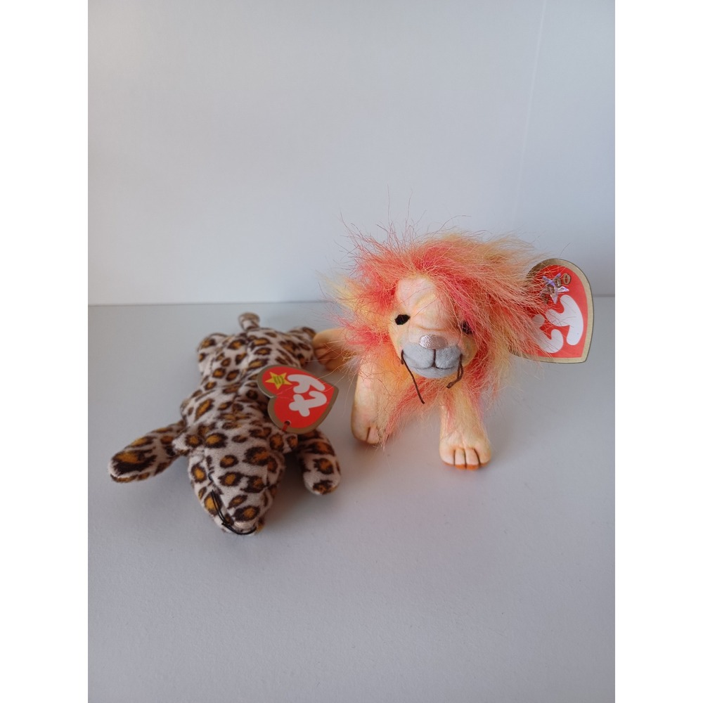 Vintage Bushy And Freckles Ty Teenie Beanie Babies McDonald's Happy Meal Toys